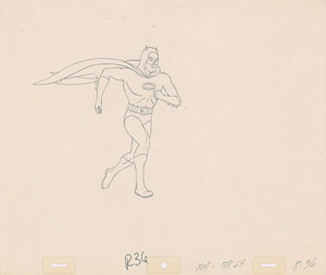 Lot #1265  Batman and Robin production cel and sketches from The New Adventures of Batman - Image 3