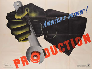 Lot #378  World War II Poster: America's Answer! Production - Image 1