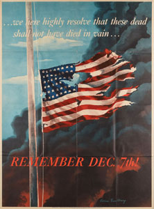 Lot #382  World War II Poster: Remember Dec. 7th!
