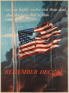 Lot #382  World War II Poster: Remember Dec. 7th! - Image 1