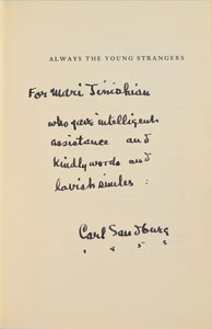 Lot #649 Carl Sandburg - Image 1