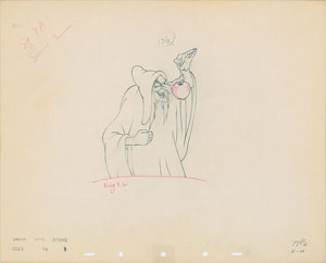 Lot #1144 Wicked Witch production drawing from Snow White and the Seven Dwarfs - Image 1