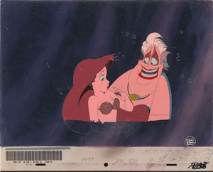 Lot #1235 Ariel and Ursula production cels from The Little Mermaid - Image 1