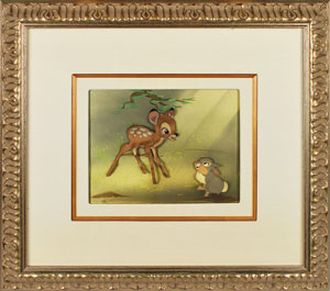 Lot #1182 Bambi and Thumper production cels from
