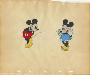 Lot #1132  Mickey and Minnie Mouse production cel