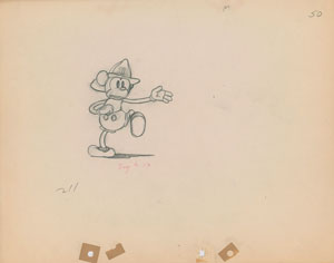 Lot #1131 Mickey Mouse production drawing from Mickey's Fire Brigade - Image 1