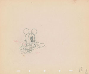 Lot #1155 Mickey Mouse production drawing from