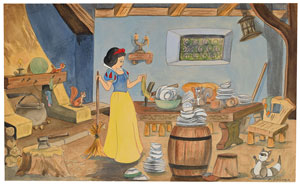 Lot #1147 Snow White concept painting by Frank Follmer from Snow White and the Seven Dwarfs - Image 1