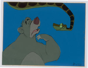 Lot #1220 Baloo and Kaa production cels from The Jungle Book - Image 1