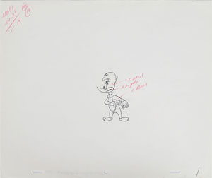 Lot #1275 Group of (10) Woody Woodpecker Production Drawings and a Walter Lantz Signed Check - Image 6