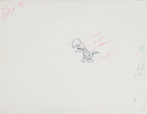 Lot #1275 Group of (10) Woody Woodpecker Production Drawings and a Walter Lantz Signed Check - Image 9