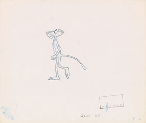 Lot #1296 Group of (3) Pink Panther Production Cels and (2) Production Drawings - Image 4