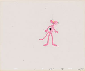 Lot #1296 Group of (3) Pink Panther Production Cels and (2) Production Drawings - Image 5