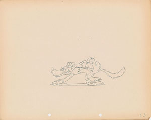 Lot #1130 The Big Bad Wolf production drawing from
