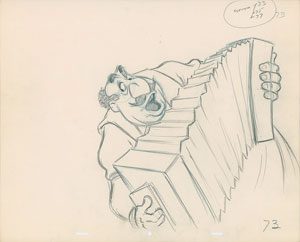 Lot #1203 Tony production drawing from Lady and the Tramp - Image 1