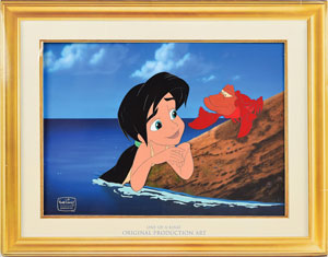 Lot #1257 Melody and Sebastian production cel from The Little Mermaid II: Return to the Sea - Image 1