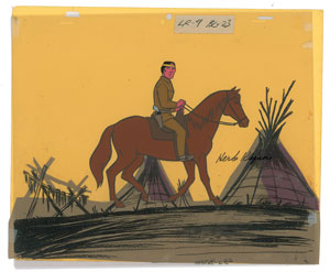Lot #1299 Tonto production cels from The Lone Ranger animated television series - Image 1