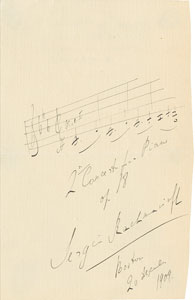 Lot #667 Sergei Rachmaninoff - Image 1