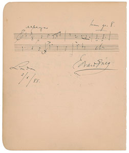 Lot #660 Edvard Grieg - Image 1
