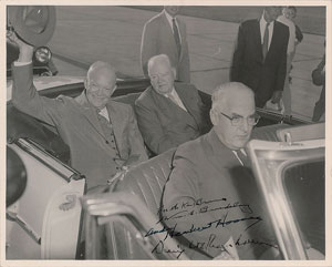 Lot #77 Dwight D. Eisenhower and Herbert Hoover