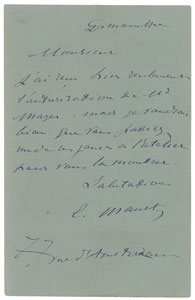 Lot #558 Edouard Manet