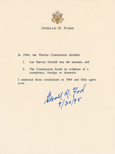 Lot #110 Gerald Ford - Image 1