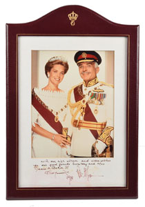 Lot #341  King Hussein and Queen Noor of Jordan