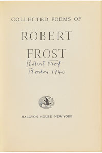 Lot #625 Robert Frost