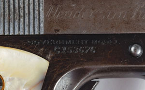 Lot #298 Officer William Henderson ‘Ben’ Turpin’s Colt Commercial Government Model Pistol - Image 3