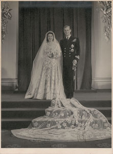 Lot #282  Queen Elizabeth II and Prince Philip