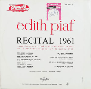Lot #700 Edith Piaf - Image 1