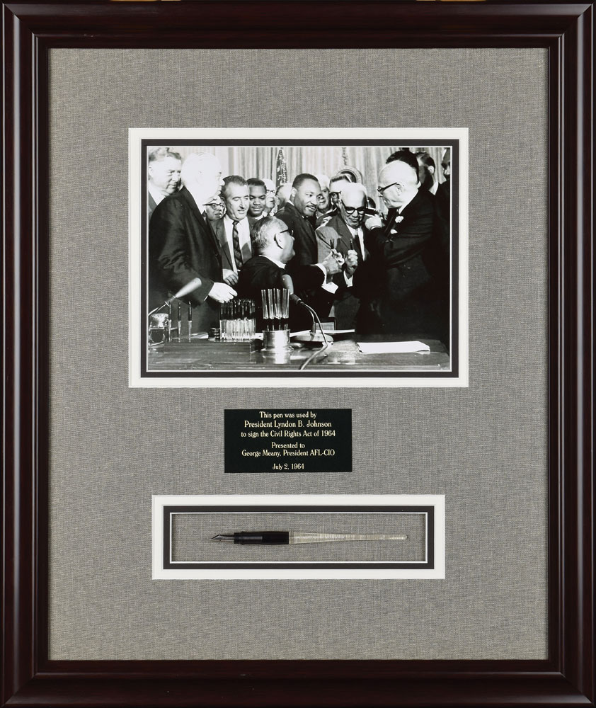 Lot #3015 Lyndon B. Johnson Civil Rights Act Signing Pen