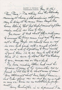 Lot #3012 Harry S. Truman Autograph Letter Signed