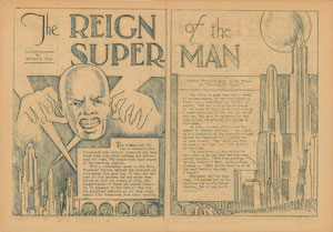 Lot #3034 Jerry Siegel and Joe Shuster 'Reign of Superman' 1933 Fanzine 