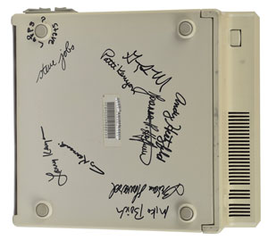 Lot #3033 Steve Jobs and Nine Team Members Signed Macintosh Plus Computer