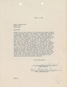 Lot #3037 Judy Garland Signed Document