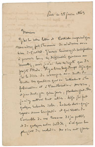 Lot #3016 Louis Pasteur Autograph Letter Signed - Image 1