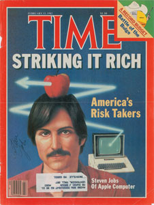 Lot #3029 Steve Jobs Signed Time Magazine Cover