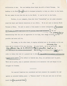 Lot #3013 Dwight D. Eisenhower Hand-Edited 'Balance Sheet on Bombing' and 'Negotiations: Hopes and Realities' Manuscripts - Image 12