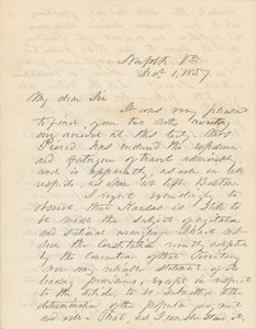 Lot #3009 Franklin Pierce Autograph Letter Signed