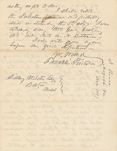 Lot #3009 Franklin Pierce Autograph Letter Signed - Image 4