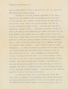 Lot #3020 Orville Wright Typed Letter Signed - Image 3