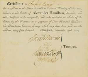 Lot #3002 Alexander Hamilton Estate Document - Image 2
