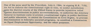 Lot #3015 Lyndon B. Johnson Civil Rights Act Signing Pen - Image 3