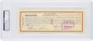 Lot #3045 Al Capone Twice-Signed Document