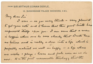 Lot #489 Arthur Conan Doyle