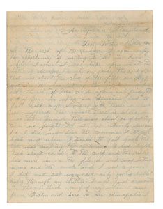 Lot #356  Murfreesboro Prisoner's Letter - Image 1