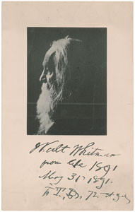 Lot #543 Walt Whitman
