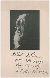 Lot #543 Walt Whitman - Image 1