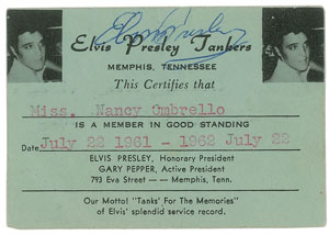 Lot #623 Elvis Presley